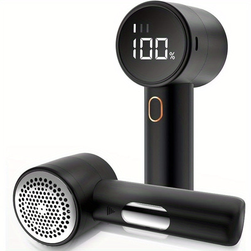 Electric Lint Remover, Fabric Shaver, USB Rechargeable Sweater Shaver, Power Lint Shaver, LED Display, Fuzz Remover, Portable Hairball Trimmer For Clothes, Bedding, Furniture, Carpet, Sofa, Cleaning Supplies, Household Gadget