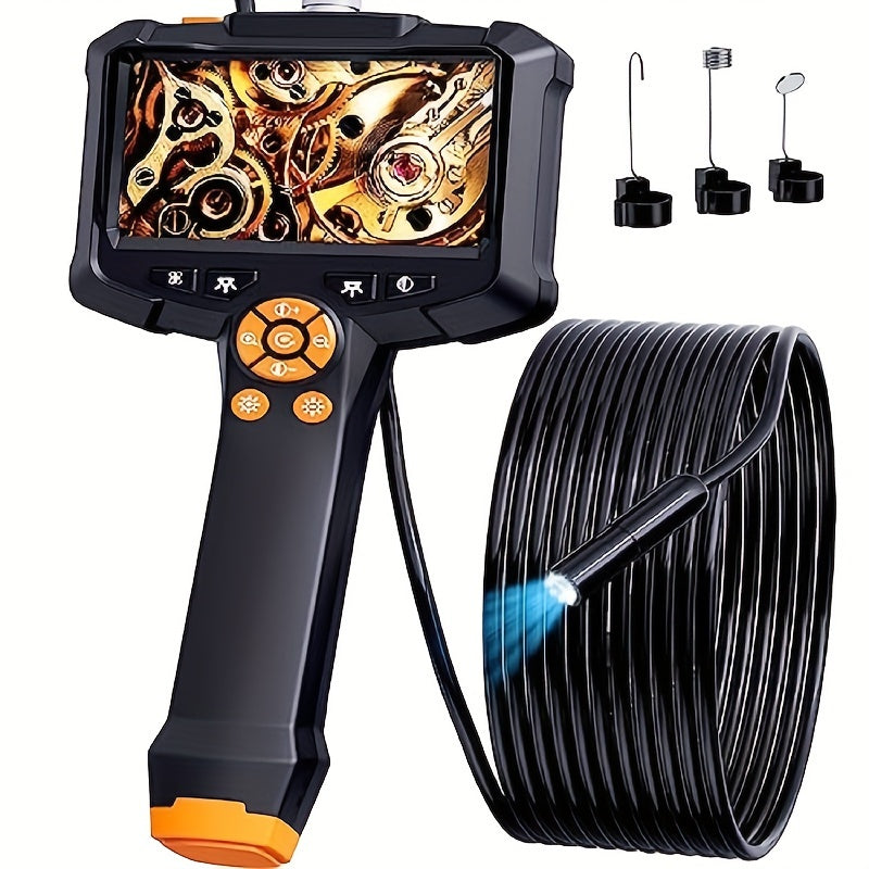 4.3" Endoscope Camera With Light, IP67 1080 HD Inspection Camera, Borescope Camera With Light, Snake Camera, 16.5ft Endoscope Camera, Gadgets For Men