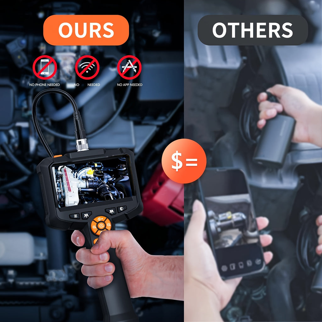 4.3" Endoscope Camera With Light, IP67 1080 HD Inspection Camera, Borescope Camera With Light, Snake Camera, 16.5ft Endoscope Camera, Gadgets For Men