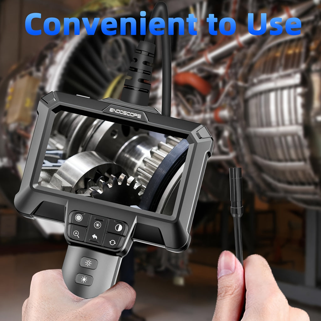 4.3" Endoscope Camera With Light, IP67 1080 HD Inspection Camera, Borescope Camera With Light, Snake Camera, 16.5ft Endoscope Camera, Gadgets For Men