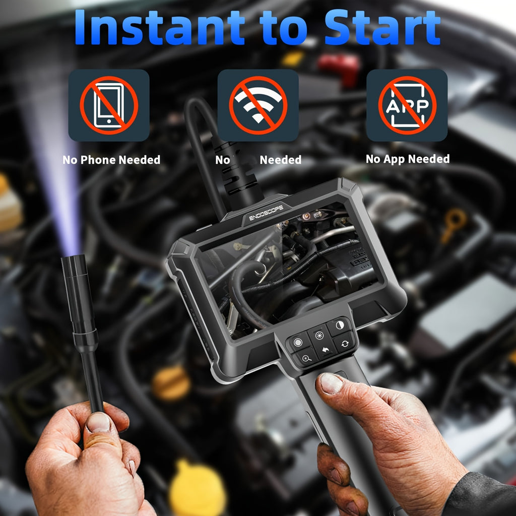 4.3" Endoscope Camera With Light, IP67 1080 HD Inspection Camera, Borescope Camera With Light, Snake Camera, 16.5ft Endoscope Camera, Gadgets For Men